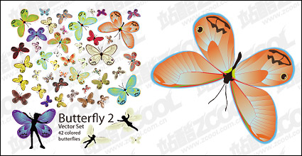 42 Butterfly vector of the material