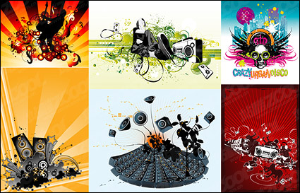 Music theme vector illustration material-2