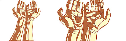 People hands vector material