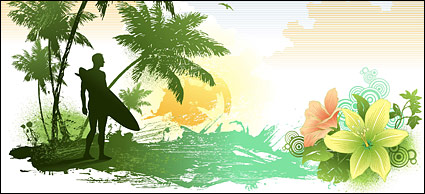 Vector seaside scenery