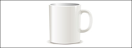 Vector material white coffee mug