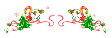 Christmas exquisite lace Vector material-1