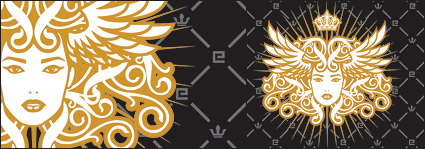 Female pattern material wings