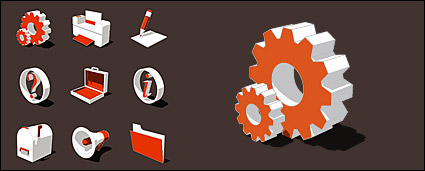 3D three-dimensional vector style icon-2