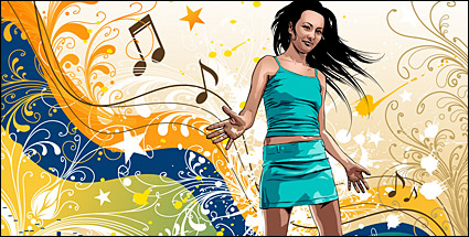 Women and pattern vector-7