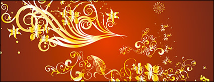 Gold gorgeous patterns Vector-3
