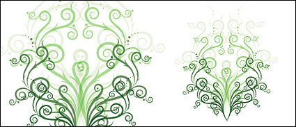 Green pattern vector material